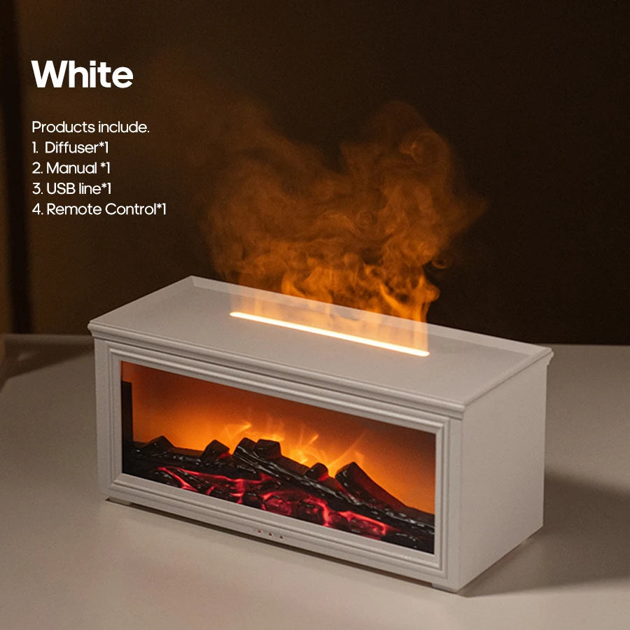 GlowMist Flame-Effect Aroma Diffuser & Humidifier