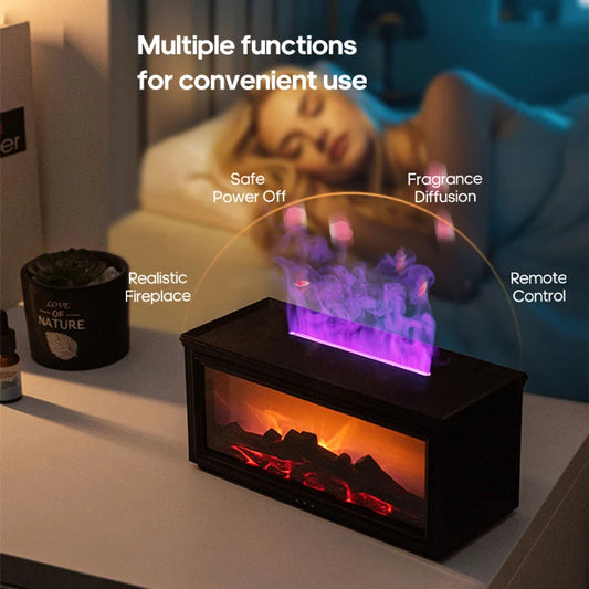 GlowMist Flame-Effect Aroma Diffuser & Humidifier