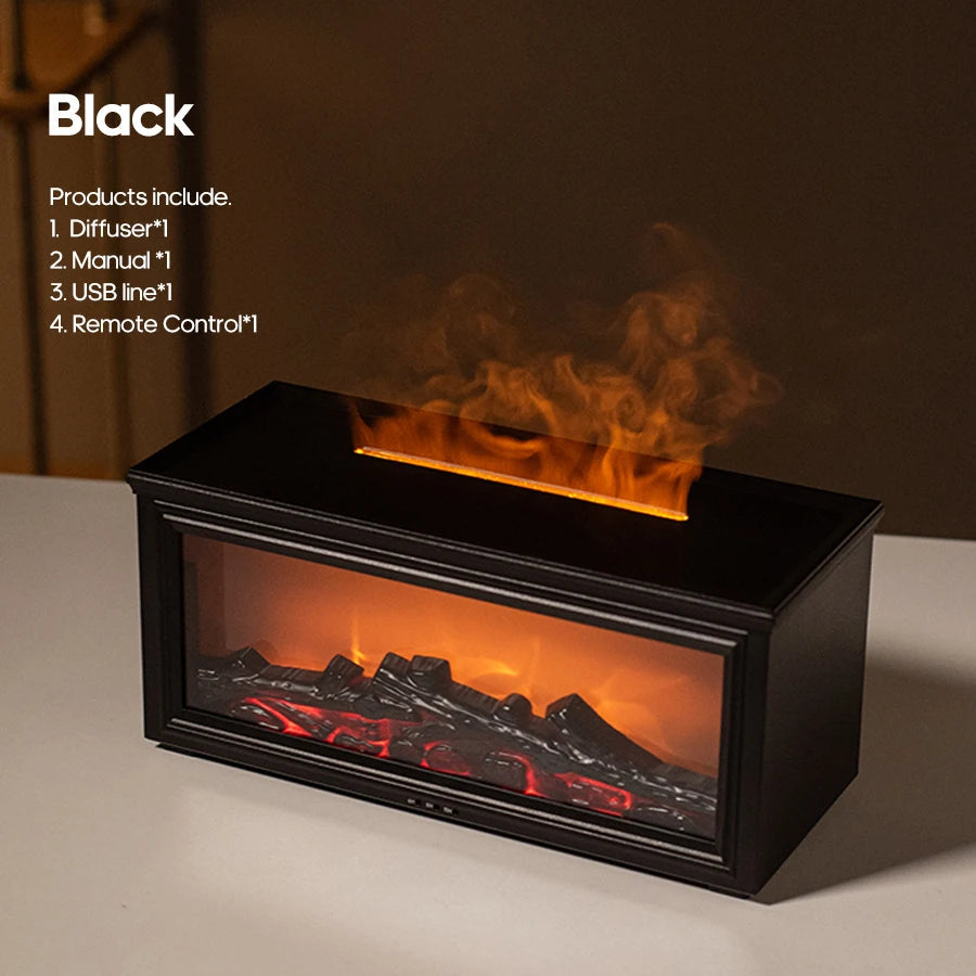 GlowMist Flame-Effect Aroma Diffuser & Humidifier