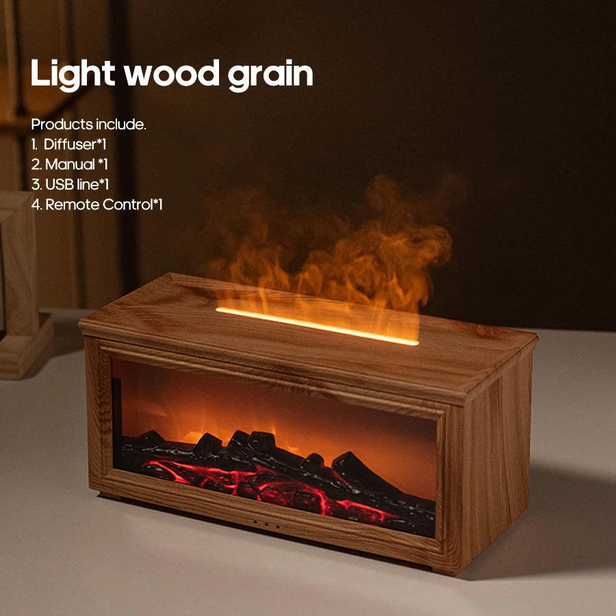 GlowMist Flame-Effect Aroma Diffuser & Humidifier