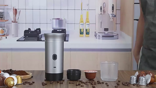 Tripresso Portable Electric Coffee Machine – Wireless, 3-in-1 Pods & Ground